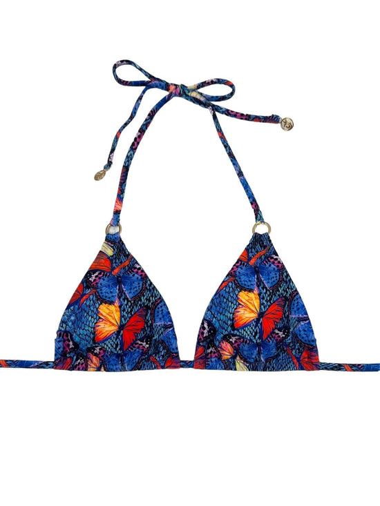 Berry Beachy Swimwear Apparel & Accessories > Clothing > Swimwear Blue Monarch Butterfly Triangle Top & Tie Side Cheeky Scrunch Bottom Bikini (Plus Sizes Available) (Copy) 2024 Sexy Wanderer Berry Beachy Swimwear Triangle Cheeky Bikini