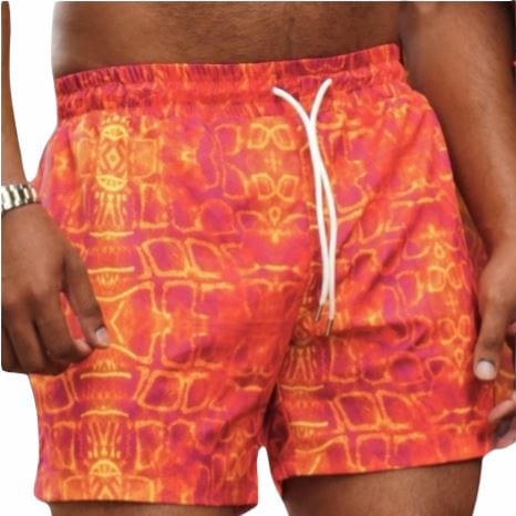 Berry Beachy Swimwear Apparel & Accessories > Clothing > Swimwear Men's Lava 4-Way Stretch Fabric Swim Trunks  5.5" & 7.5" Inseam 2024 Papi Swim Men's Lava Swim Trunks  5.5" & 7.5" Inseam