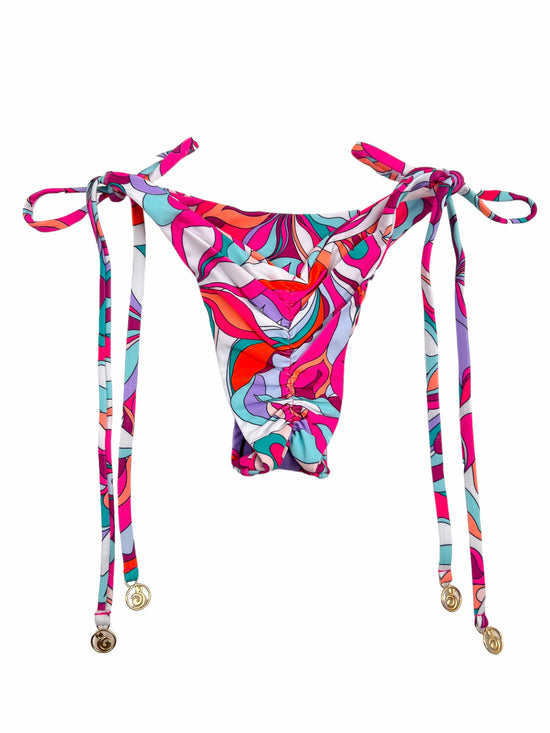 Berry Beachy Swimwear Apparel & Accessories > Clothing > Swimwear Pink Cosmo Triangle Top & Tie Side Cheeky Scrunch Bottom Bikini (Plus Sizes Available) Sexy Cosmo Triangle Top Cheeky Scrunch Bottom Berry Beachy Bikini