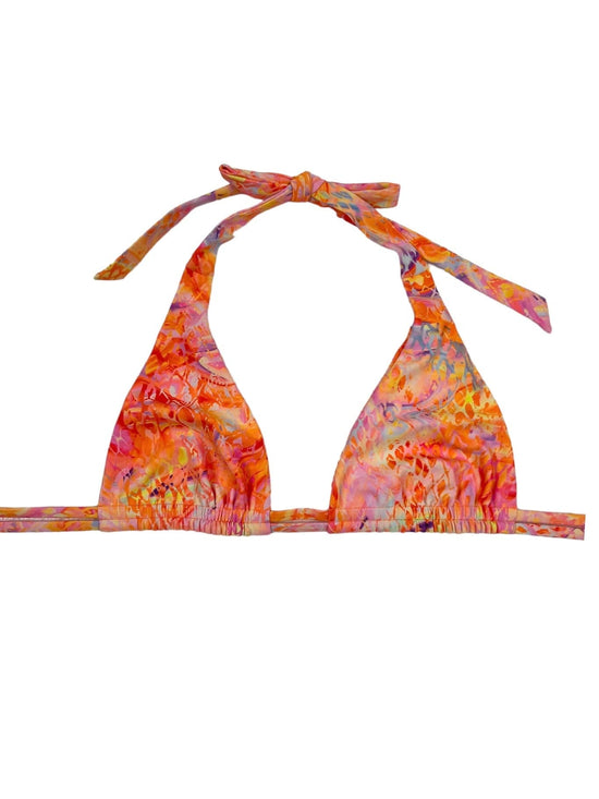 Berry Beachy Swimwear Apparel & Accessories > Clothing > Swimwear Wanderer Orange Halter Top & Minimal Cheeky Bottom Bikini (Plus Sizes Available) 2024 Sexy Wanderer Berry Beachy Swimwear Triangle Cheeky Bikini