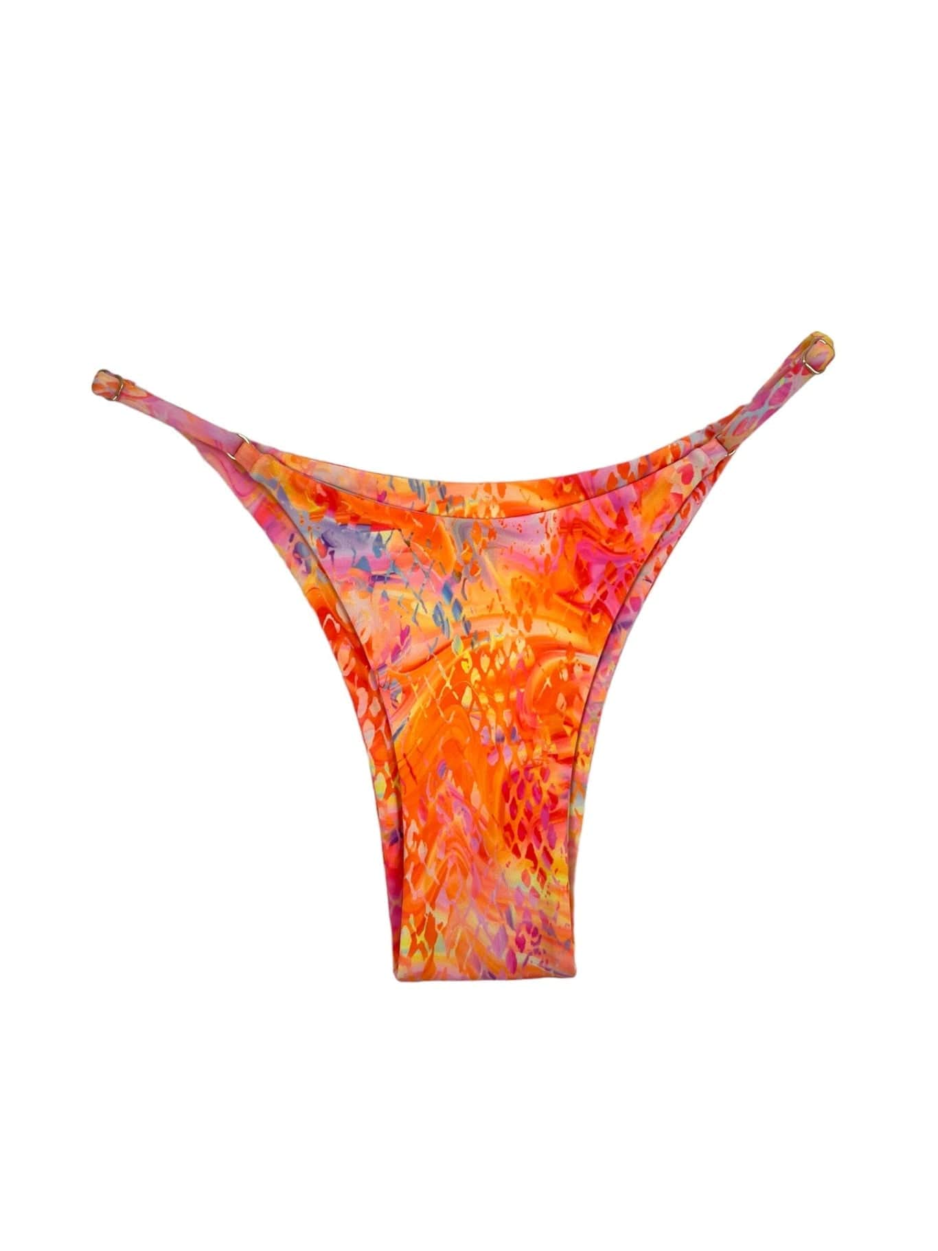 Berry Beachy Swimwear Apparel & Accessories > Clothing > Swimwear Wanderer Orange Halter Top & Minimal Cheeky Bottom Bikini (Plus Sizes Available) 2024 Sexy Wanderer Berry Beachy Swimwear Triangle Cheeky Bikini