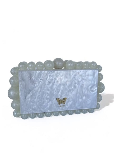 OlgaNikoza Kira Black Acrylic Pearl Clutch Bag Kira Black Acrylic Pearl Clutch Bag