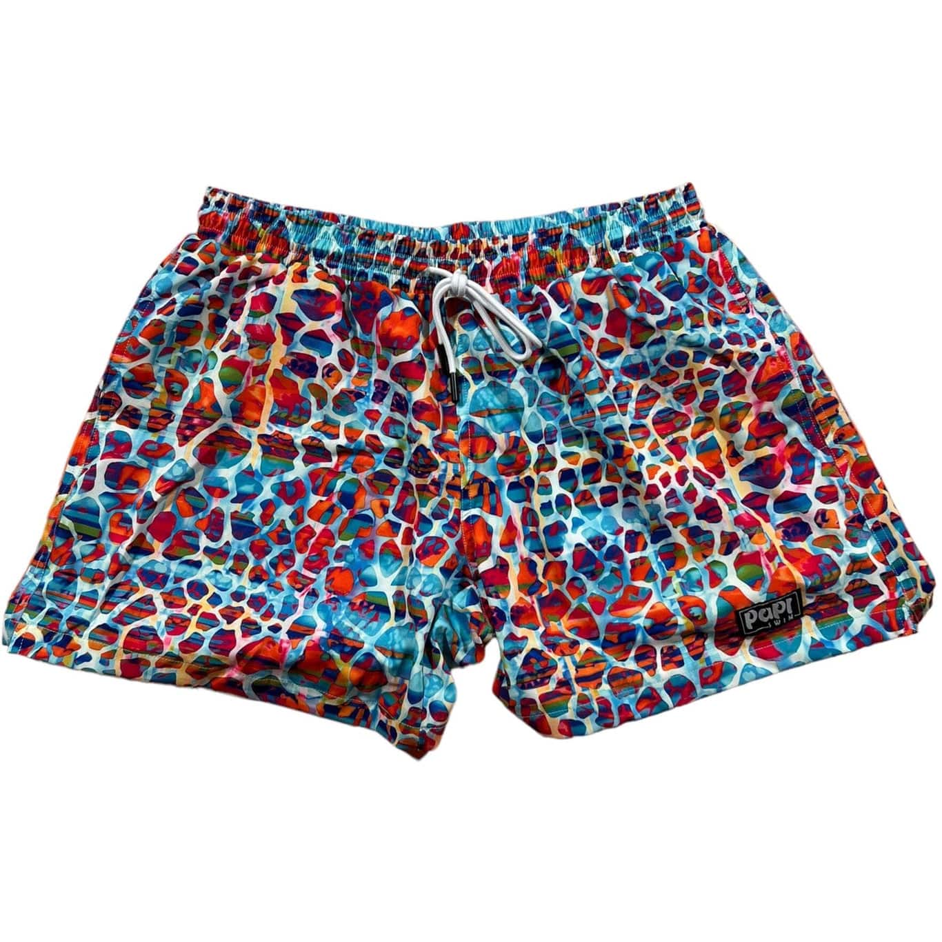 Papi Swim Apparel & Accessories > Clothing > Swimwear Men's Blue Crush 4-Way Stretch Fabric Swim Trunk 5.5" & 7.5" Inseam 2024 Papi Swim Men's Tropicana Bliss Blue Floral Swim Trunks