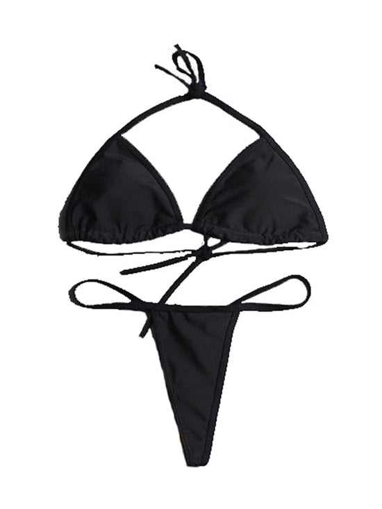 SoHot Swimwear Apparel & Accessories > Clothing > Swimwear Black / M/L Sexy Red Fashion High Waist Micro Thong G-String Bikini (Black Also Available) 2023 Sexy Designer Black Red Fashion Micro Thong G-String Bikini