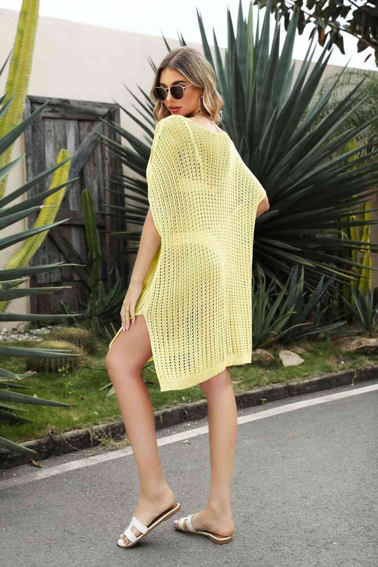 Trendsi Apparel & Accessories > Clothing > Dresses Openwork Side Slit Cover-Up Dress