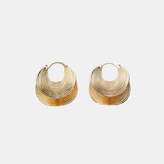 Trendsi Apparel & Accessories > Clothing > Pants Gold / One Size 18K Gold-Plated Spiral Earrings 2024 Designer 18K Gold-Plated Spiral Earrings | SoHot Swimwear