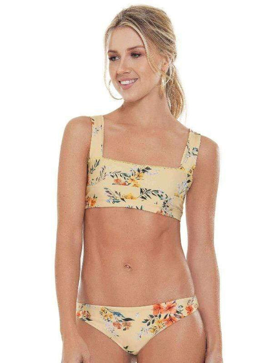 Agua Bendita Apparel & Accessories > Clothing > Swimwear Small / Print Agua Bendita Lena Sunny Spring Top & Lola Sunny Spring Bottom Swimwear Set