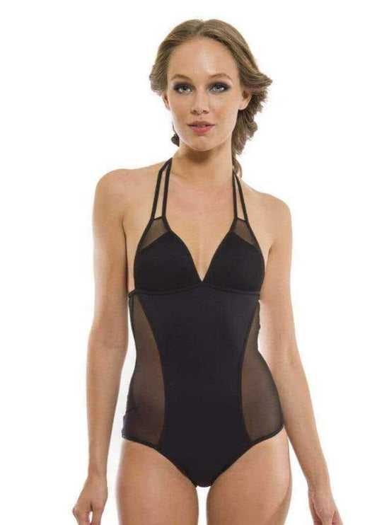 Aquarella Apparel & Accessories > Clothing > Swimwear Aquarella Outlaw Black Mesh One Piece Swimsuit Swimwear