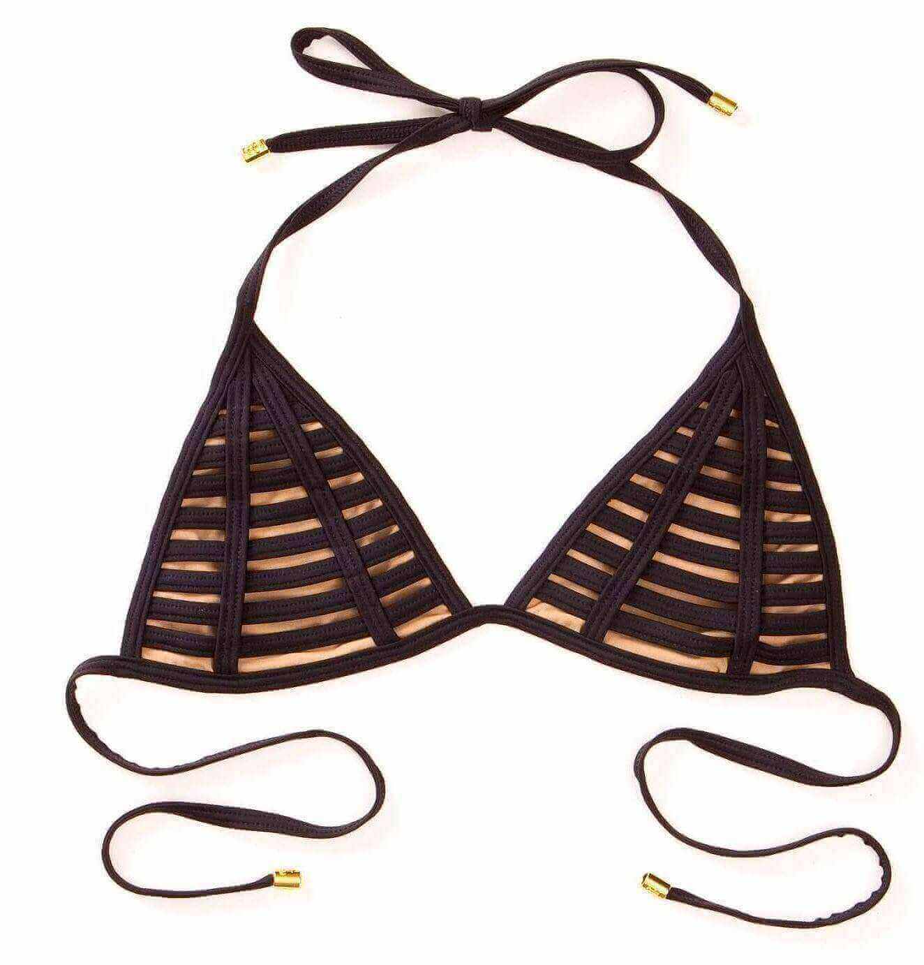 Beach Bunny Apparel & Accessories > Clothing > Swimwear Beach Bunny Black Hard Summer Triangle Top Separate