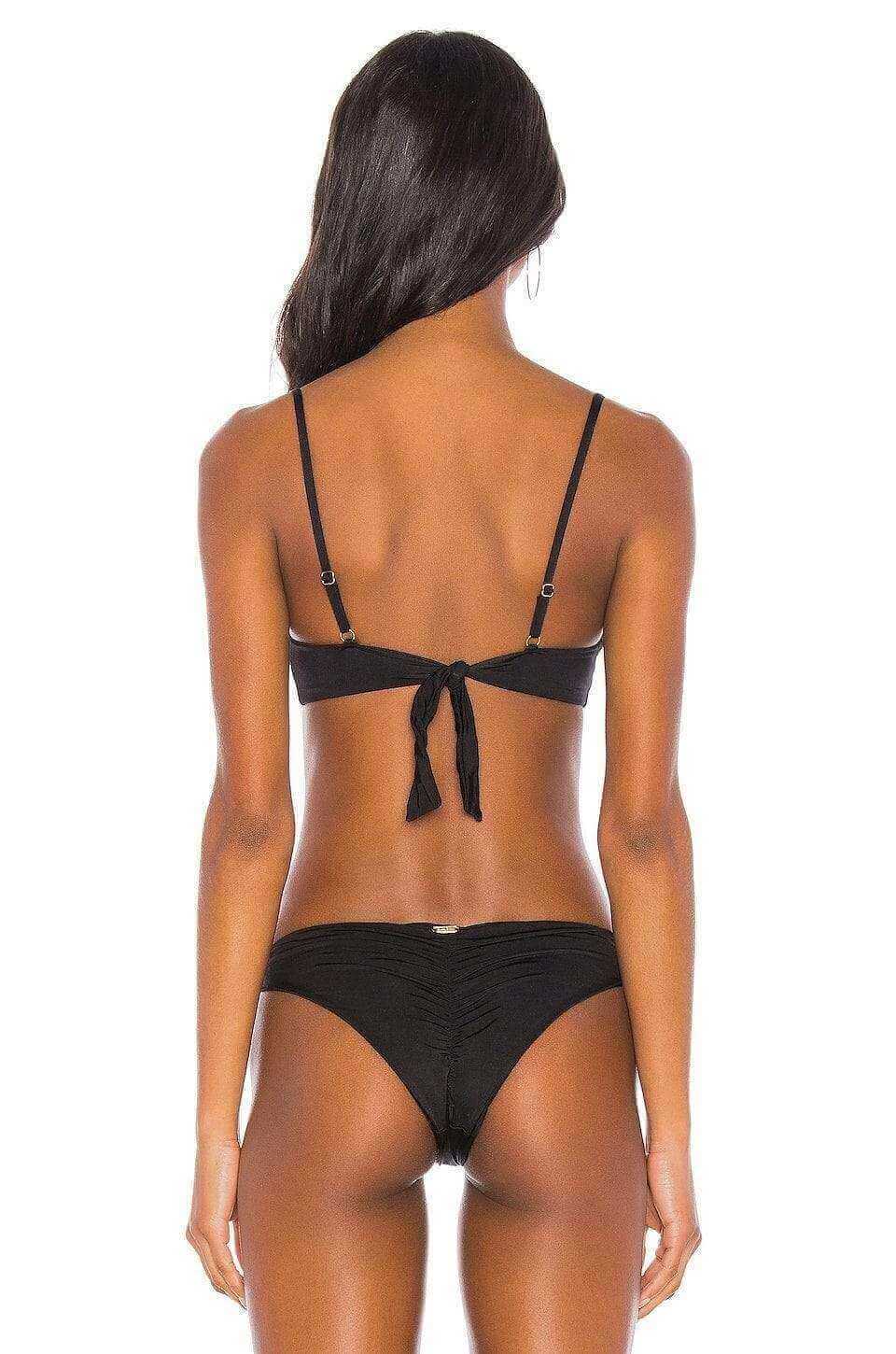 Beach Bunny Apparel & Accessories > Clothing > Swimwear Beach Bunny Lexi Black Bralette & Nadia Skimpy Bottom Bikini Swimwear Set