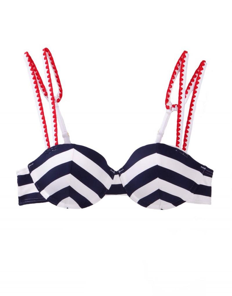 Beach Bunny Apparel & Accessories > Clothing > Swimwear Beach Bunny Love Stitch Balconette Top & Tanga Very Cheeky Bottom Bikini Swimwear Set