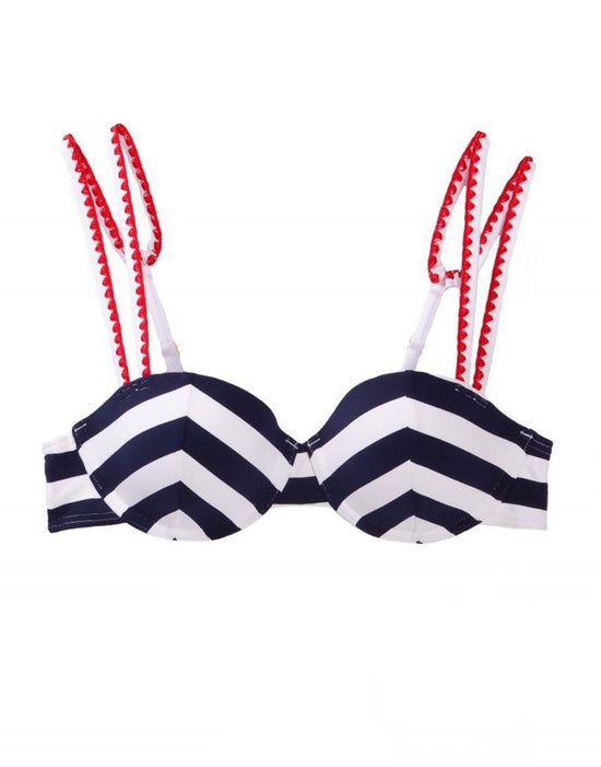 Beach Bunny Apparel & Accessories > Clothing > Swimwear Beach Bunny Love Stitch Balconette Top & Tanga Very Cheeky Bottom Bikini Swimwear Set