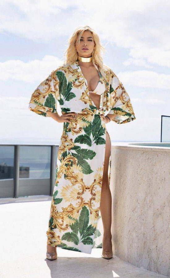 Cioccolato Couture Apparel & Accessories > Clothing > Swimwear Cioccolato Couture Afrodita Jungle Barocco Cover-up Dress Cioccolato Couture Monica Afrodita Jungle Barocco Cover-up Luxury | SHOP NOW