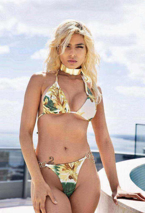 Cioccolato Couture Apparel & Accessories > Clothing > Swimwear Cioccolato Couture Celina Jungle Barocco Two Piece Swimwear