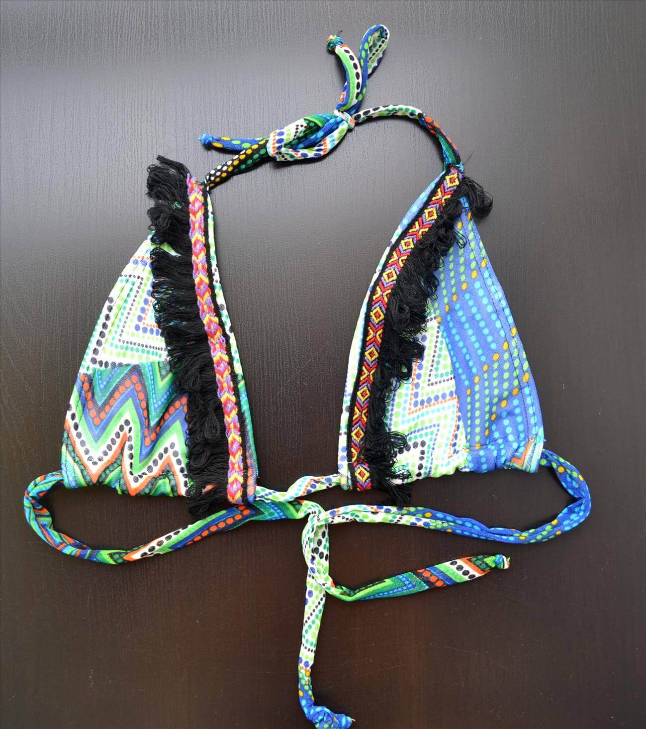 Lila Nikole Apparel & Accessories > Clothing > Swimwear Lila Nikole Limited Edition Print Triangle Top and Thong Bottom Bikini Swimsuit Swimwear Beachwear Lila Nikole Ever Green Bikini with Brazilian Cut Bottom