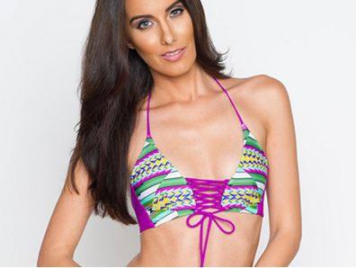 Montce Swimwear Apparel & Accessories > Clothing > Swimwear Medium / Print Montce Swim Lace-up Oye Swimsuit Halter Top