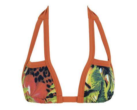 Montce Swimwear Apparel & Accessories > Clothing > Swimwear Medium / Print Montce Swim Safari/Terracotta Tortugas Outline Bikini Triangle Top