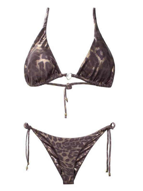 Montoya Apparel & Accessories > Clothing > Swimwear Liliana Montoya Bikini Marinera Leopardo Shiny Top Separate Liliana Montoya Bikini Marinera Leopardo Shiny Top & Bottom Bikini Swimwear Set