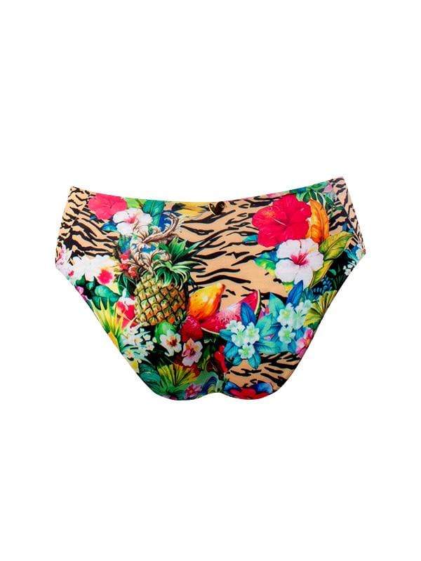 Montoya Apparel & Accessories > Clothing > Swimwear Liliana Montoya GAiA Rainforest Tiger Front Tie Bandeau Top & Cheeky Bottom Set