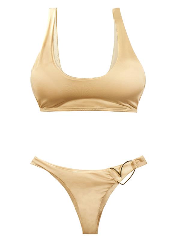 Montoya Apparel & Accessories > Clothing > Swimwear Liliana Montoya Gold Bikini Shiny Top Bikini Swimwear Separate Liliana Montoya Black Bikini Shiny Top Bikini Swimwear Se