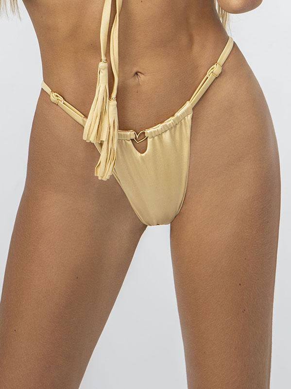 Montoya Apparel & Accessories > Clothing > Swimwear Liliana Montoya Gold Shell Triangle Top & Cheeky Bottom Bikini Liliana Montoya Gold Shell Triangle Cheeky Bottom Bikini B005/P005/G