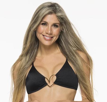 Montoya Apparel & Accessories > Clothing > Swimwear Small / Black Liliana Montoya Bikini Camelia Black Shiny Top Bikini Swimwear Separate Liliana Montoya Black Bikini Heart Shiny Top Bikini Swimwear Se