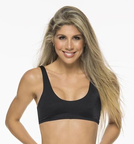 Montoya Apparel & Accessories > Clothing > Swimwear Small / Black Liliana Montoya Black Bikini Shiny Top Bikini Swimwear Separate Liliana Montoya Black Bikini Shiny Top Bikini Swimwear Se