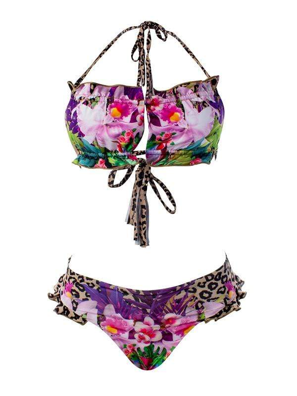 Montoya Apparel & Accessories > Clothing > Swimwear Small / Small / Print Liliana Montoya GAiA Amazonia Jaguar Bandeau Top & High Waist Bottom Bikini 2021 Liliana Montoya GAiA Amazonia Jaguar Bandeau High Waist Bikini