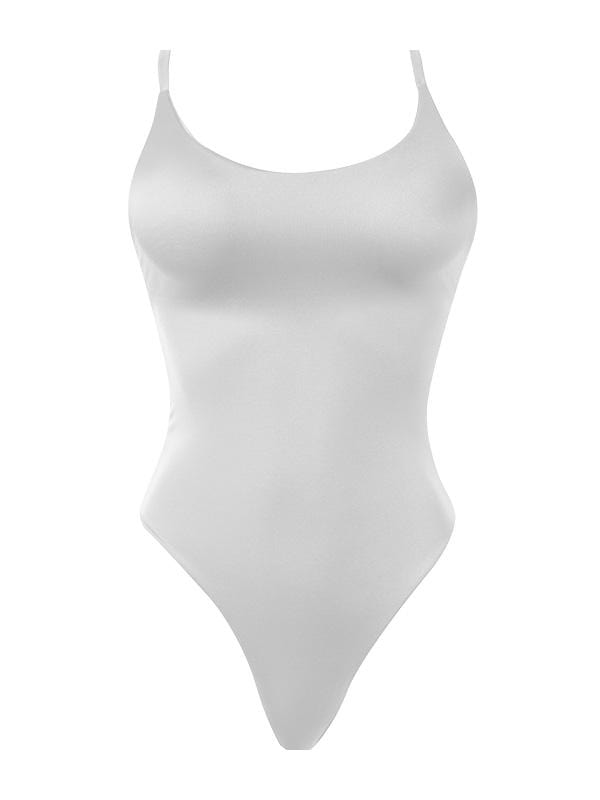 Montoya Apparel & Accessories > Clothing > Swimwear Small / White Liliana Montoya GAiA White Adjustable Strap One Piece Trikini 2021 Sexy Liliana Montoya GAiA White One Piece Trikini