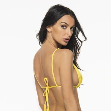 Montoya Apparel & Accessories > Clothing > Swimwear Small / Yellow Liliana Montoya Yellow Bikini Marinera Shiny Tops Bikini Swimwear Separate Liliana Montoya Black Bikini Marinera Shiny Tops Bikini Swimwea