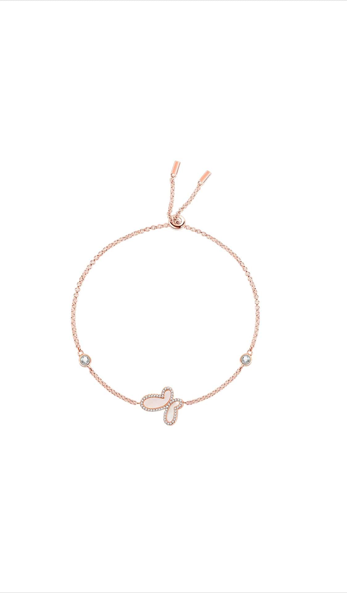 OlgaNikoza Bracelets Rose Gold Silver butterfly bracelet