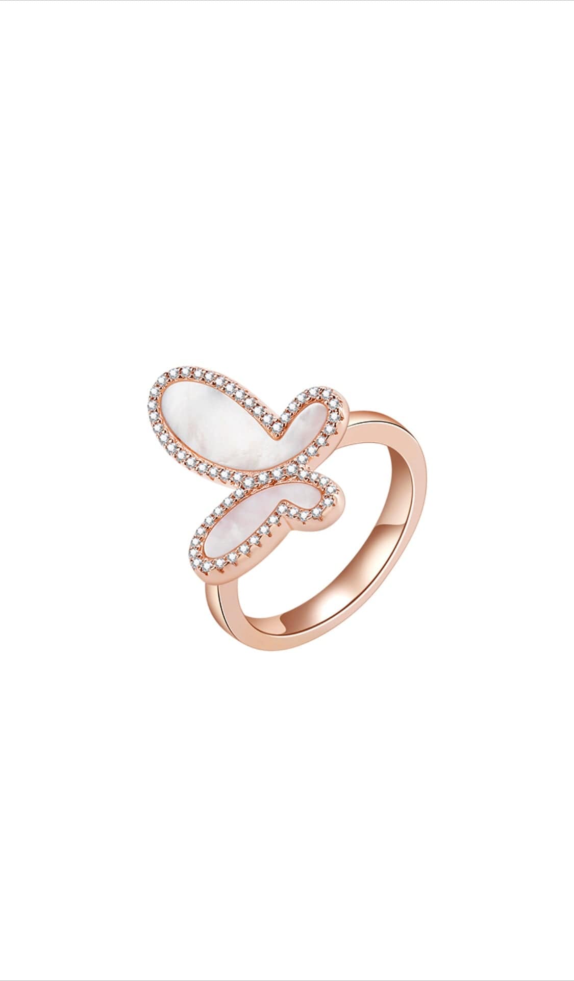 OlgaNikoza Rings Rose Gold / 5 Rose Gold Butterfly Ring