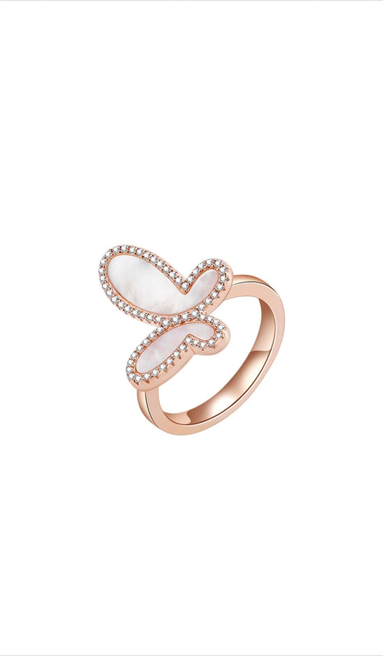 OlgaNikoza Rings Rose Gold / 5 Rose Gold Butterfly Ring