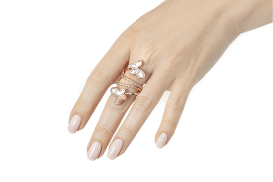 OlgaNikoza Silver Swirl Butterfly Ring